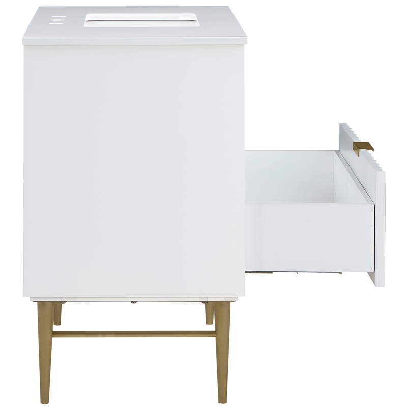 Meridian Furniture Modernist White Bathroom Vanity
