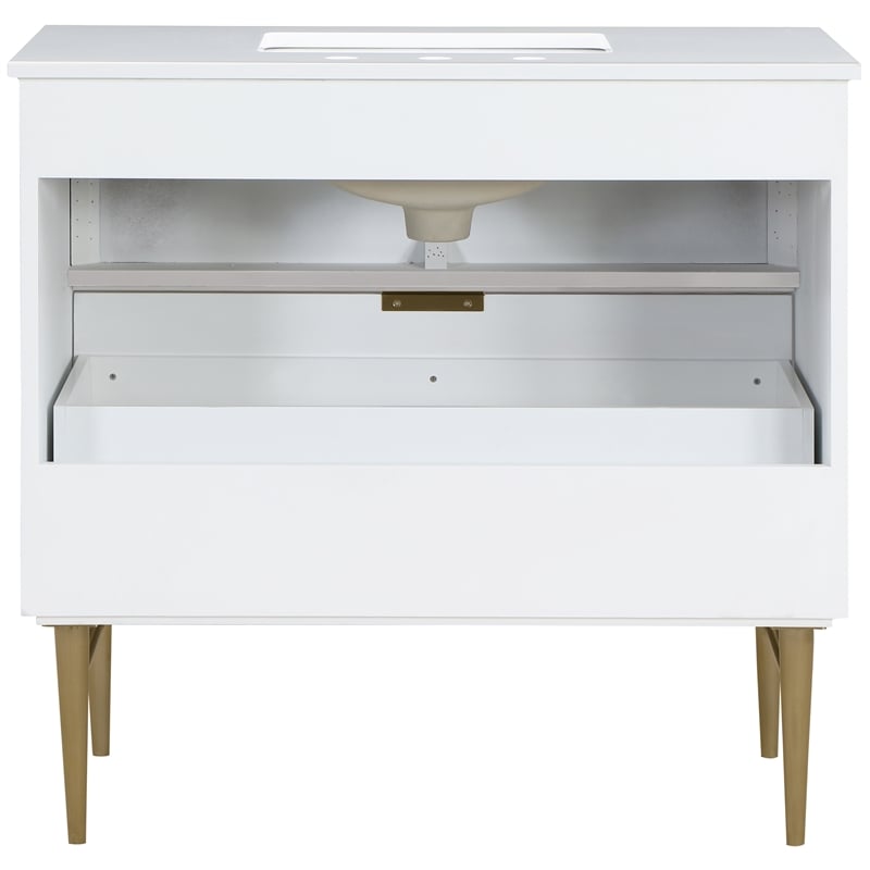 Meridian Furniture Modernist White Bathroom Vanity