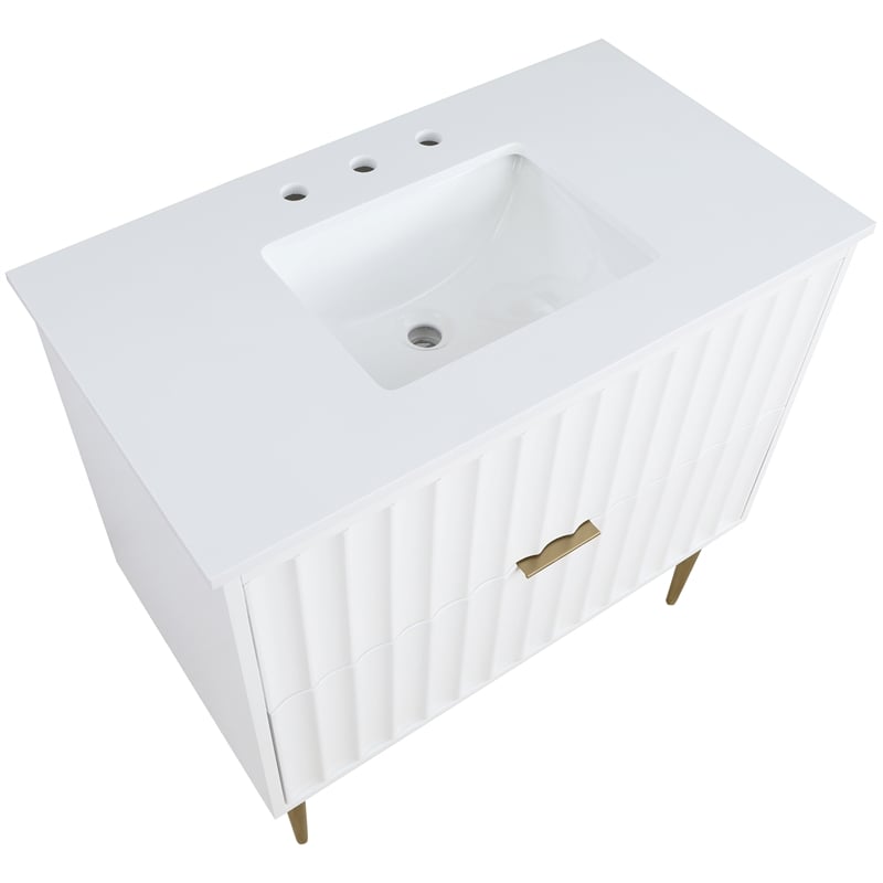 Meridian Furniture Modernist White Bathroom Vanity