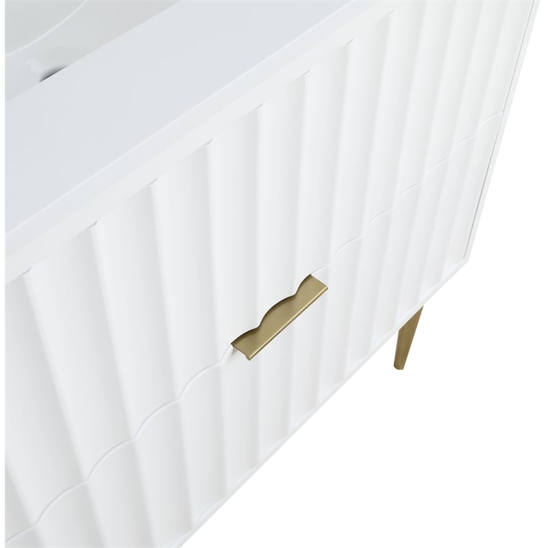Meridian Furniture Modernist White Bathroom Vanity