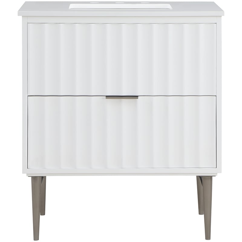 Meridian Furniture Modernist White Bathroom Vanity