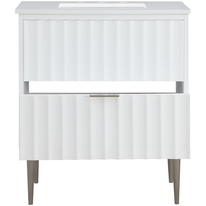 Meridian Furniture Modernist White Bathroom Vanity