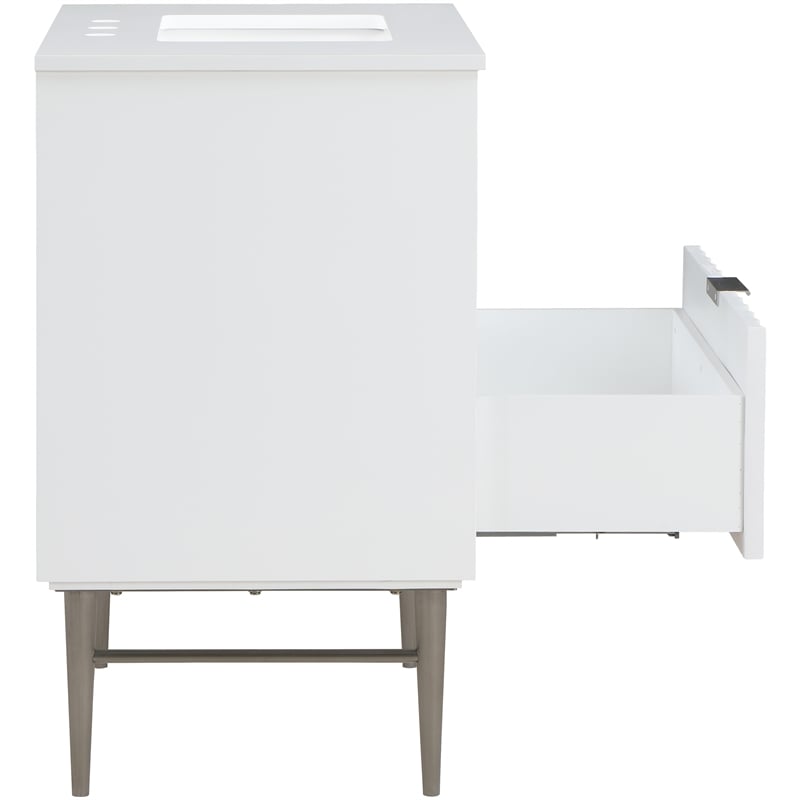 Meridian Furniture Modernist White Bathroom Vanity
