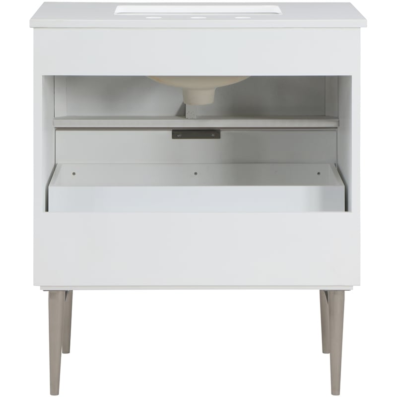 Meridian Furniture Modernist White Bathroom Vanity