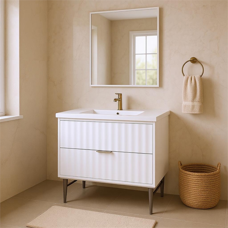 Meridian Furniture Modernist White Bathroom Vanity