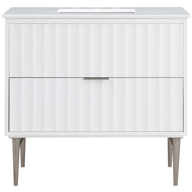 Meridian Furniture Modernist White Bathroom Vanity