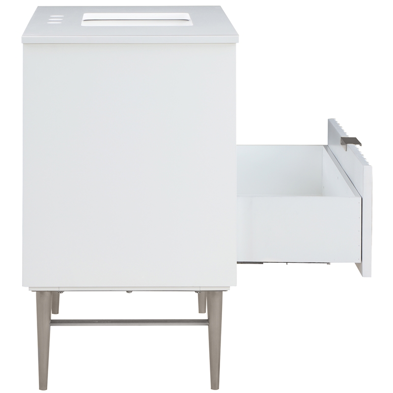 Meridian Furniture Modernist White Bathroom Vanity