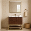 Meridian Furniture Monad Walnut Bathroom Vanity