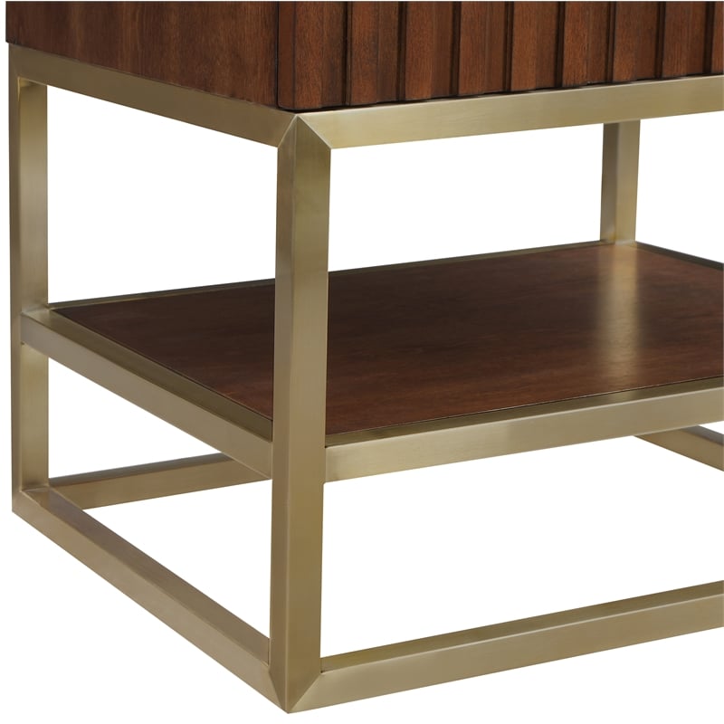 Meridian Furniture Monad Walnut Bathroom Vanity