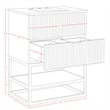 Meridian Furniture Monad Walnut Bathroom Vanity