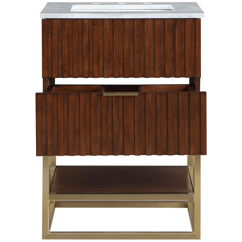 Meridian Furniture Monad Walnut Bathroom Vanity