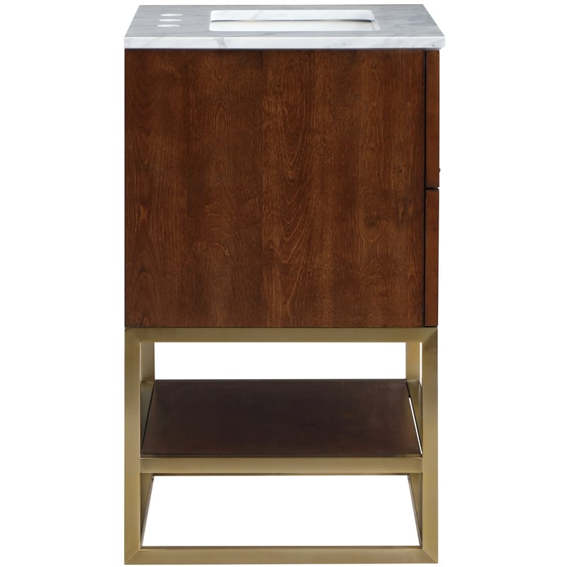 Meridian Furniture Monad Walnut Bathroom Vanity