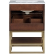 Meridian Furniture Monad Walnut Bathroom Vanity