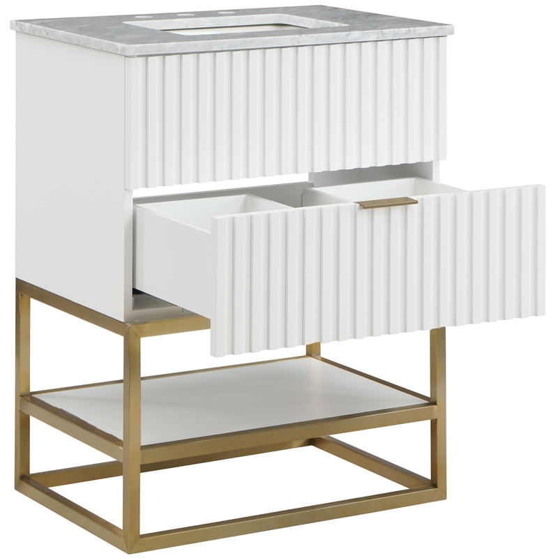 Meridian Furniture Monad White Bathroom Vanity