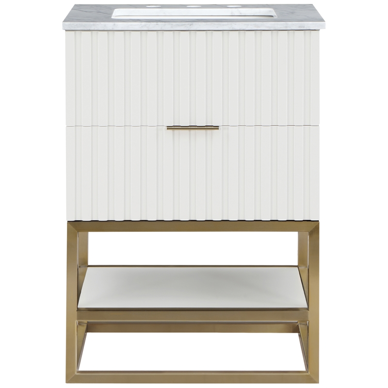 Meridian Furniture Monad White Bathroom Vanity