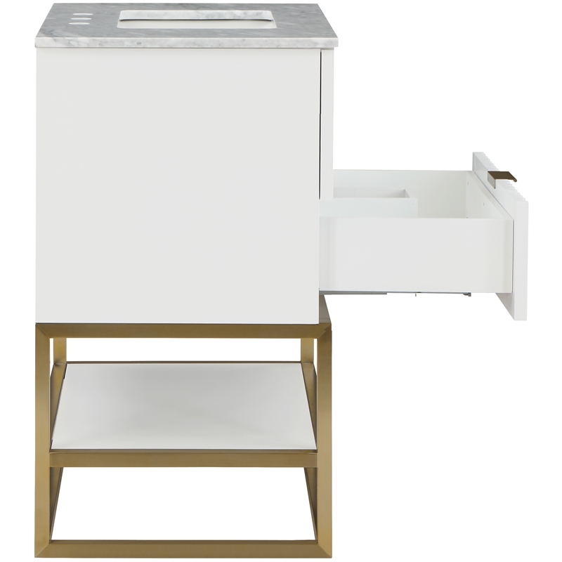 Meridian Furniture Monad White Bathroom Vanity