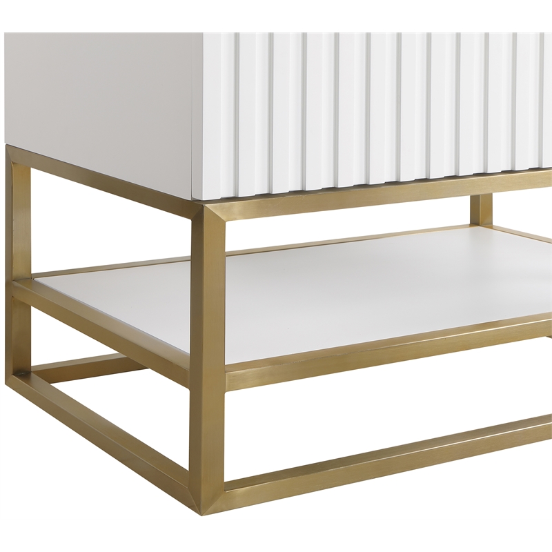 Meridian Furniture Monad White Bathroom Vanity