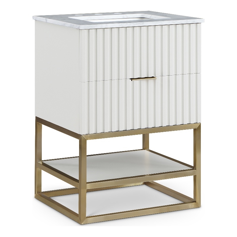 Meridian Furniture Monad White Bathroom Vanity