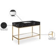 Meridian Furniture Marmo Black Engineered Stone Bathroom Vanity