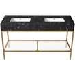 Meridian Furniture Marmo Black Engineered Stone Bathroom Vanity