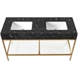 Meridian Furniture Marmo Black Engineered Stone Bathroom Vanity