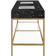 Meridian Furniture Marmo Black Engineered Stone Bathroom Vanity