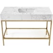 Meridian Furniture Marmo White Engineered Stone Bathroom Vanity