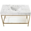Meridian Furniture Marmo White Engineered Stone Bathroom Vanity