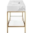 Meridian Furniture Marmo White Engineered Stone Bathroom Vanity
