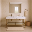 Meridian Furniture Marmo White Engineered Stone Bathroom Vanity