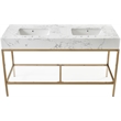 Meridian Furniture Marmo White Engineered Stone Bathroom Vanity