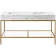 Meridian Furniture Marmo White Engineered Stone Bathroom Vanity