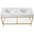 Meridian Furniture Marmo White Engineered Stone Bathroom Vanity