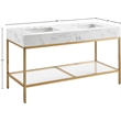 Meridian Furniture Marmo White Engineered Stone Bathroom Vanity