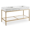 Meridian Furniture Marmo White Engineered Stone Bathroom Vanity