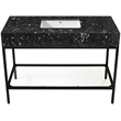 Meridian Furniture Marmo Black Engineered Stone Bathroom Vanity