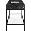 Meridian Furniture Marmo Black Engineered Stone Bathroom Vanity