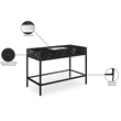 Meridian Furniture Marmo Black Engineered Stone Bathroom Vanity