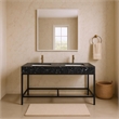 Meridian Furniture Marmo Black Engineered Stone Bathroom Vanity