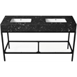 Meridian Furniture Marmo Black Engineered Stone Bathroom Vanity