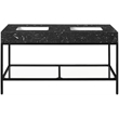Meridian Furniture Marmo Black Engineered Stone Bathroom Vanity