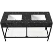 Meridian Furniture Marmo Black Engineered Stone Bathroom Vanity