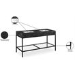 Meridian Furniture Marmo Black Engineered Stone Bathroom Vanity