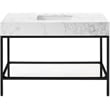 Meridian Furniture Marmo White Engineered Stone Bathroom Vanity