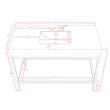 Meridian Furniture Marmo White Engineered Stone Bathroom Vanity