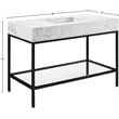 Meridian Furniture Marmo White Engineered Stone Bathroom Vanity