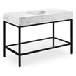 Meridian Furniture Marmo White Engineered Stone Bathroom Vanity