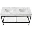 Meridian Furniture Marmo White Engineered Stone Bathroom Vanity