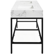 Meridian Furniture Marmo White Engineered Stone Bathroom Vanity