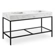 Meridian Furniture Marmo White Engineered Stone Bathroom Vanity